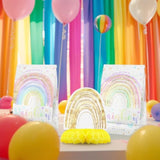 9PCS Rainbow Party Honeycomb Centerpieces for Kids' Birthday & Baby Shower Table Decor