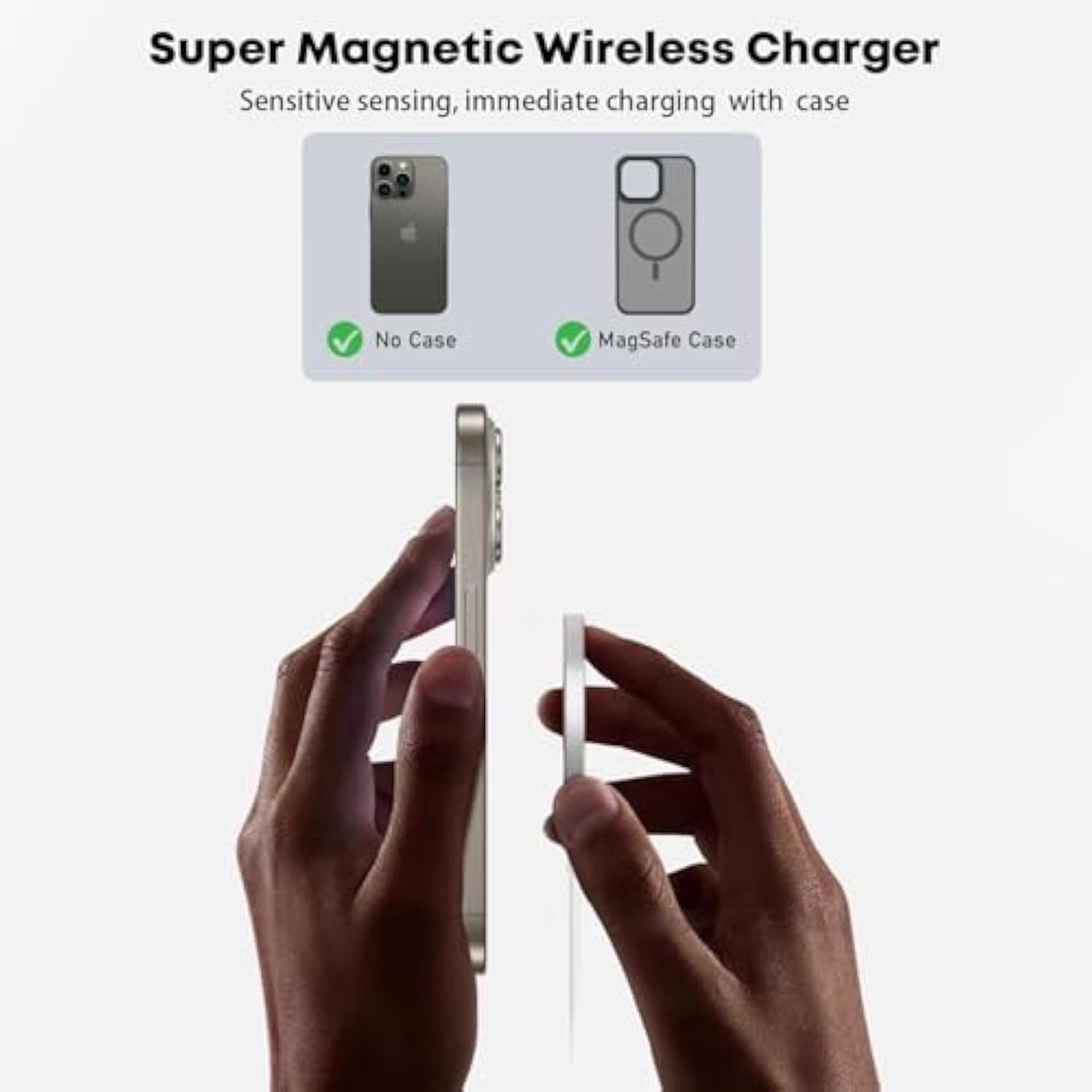 Magnetic Wireless Charger, 2Pack [Apple Mfi Certified] 6Ft Apple Fast Mag Safe Charge For Iphone 16 15 Wireless Charging Pad With Usbc Charger Block Compatible With Iphone 16/16 Pro Max/15/14/13/12/11