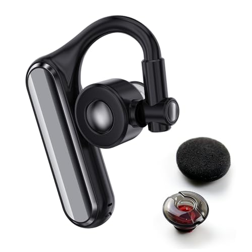 Open Ear Bluetooth 5.4 Headset, Wireless Mono Earpiece With Enc Noise Cancelling Mic, 30H Talk Time Single Ear Headphone For Work Driving, Compatible With Iphone Samsung Android Phones