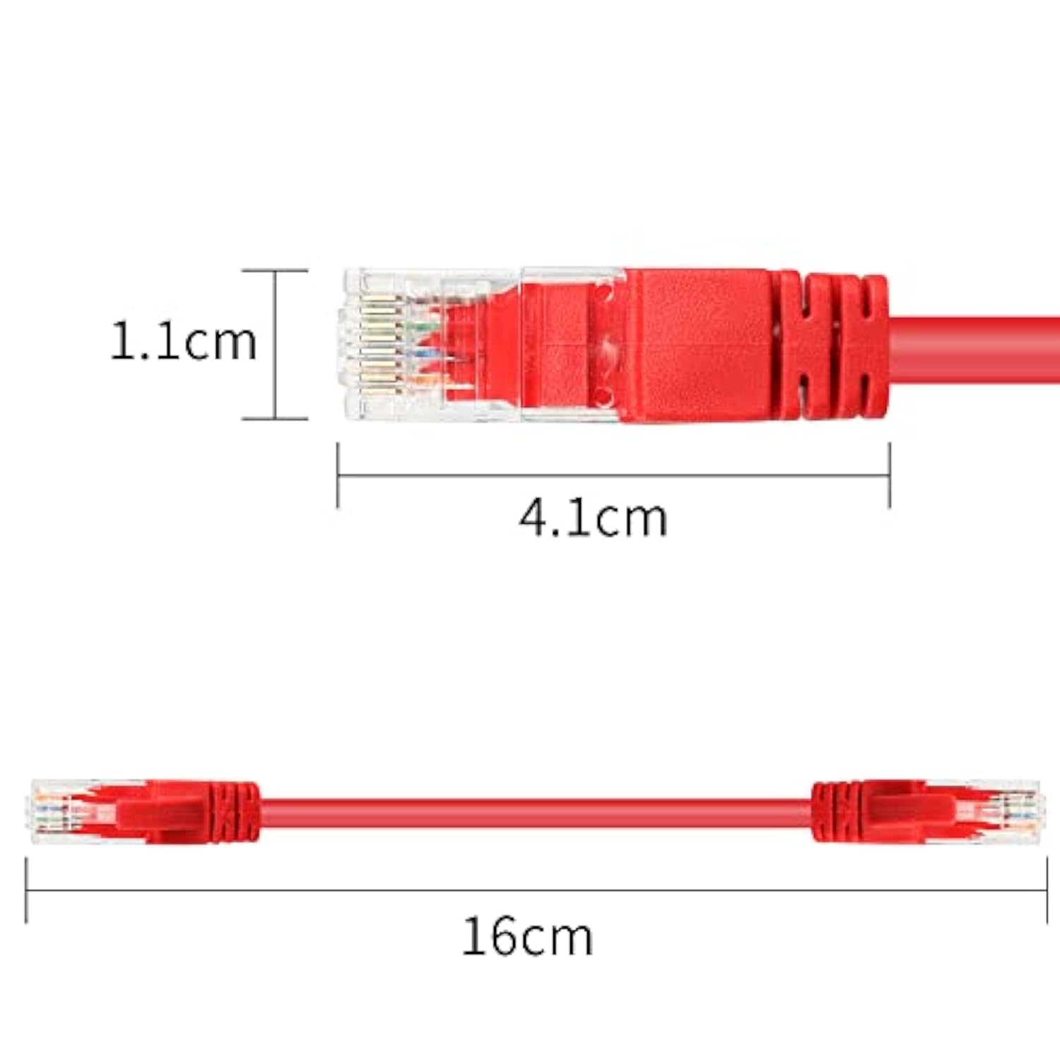 Short Cat6 Ethernet Patch Cable 0.5Ft,High Speed Internet Network Cable Lan Pa