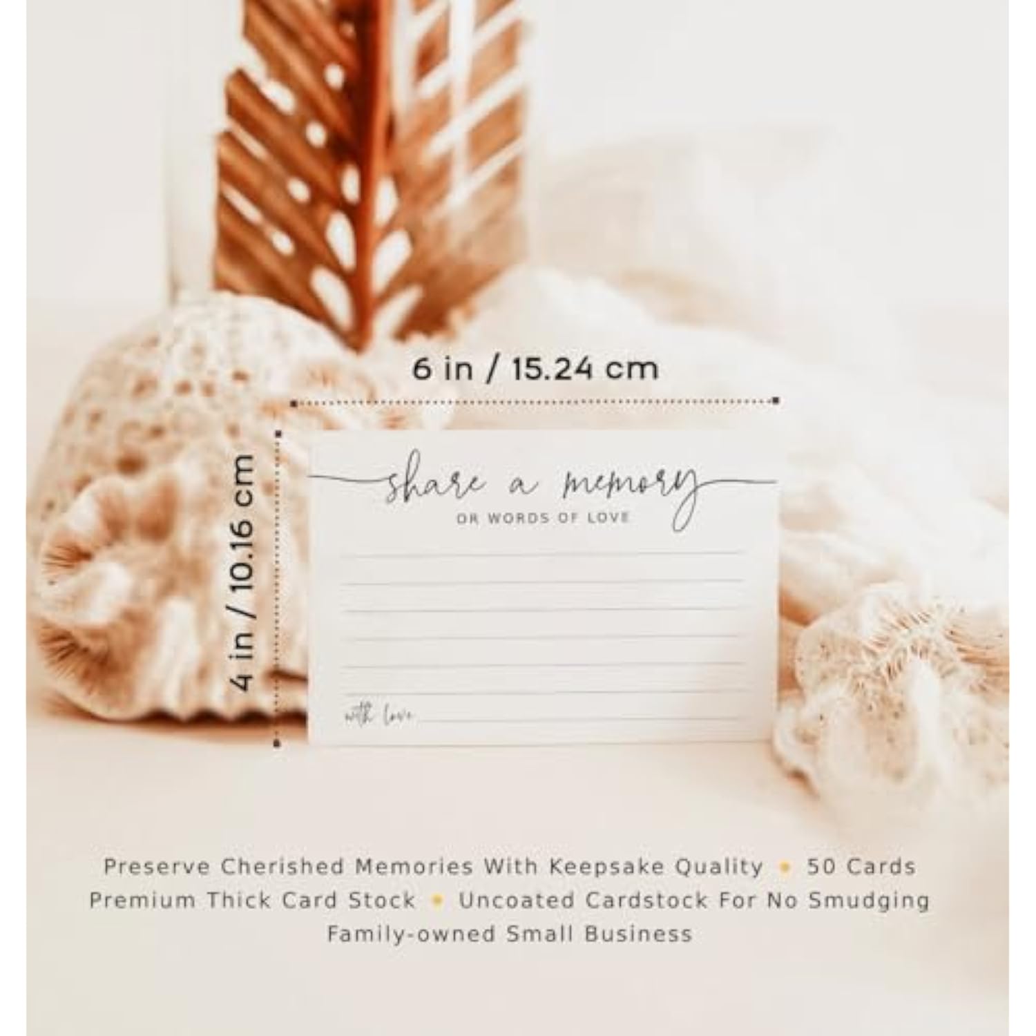 Share A Memory Card - 50 Pack, Share A Memory Cards For Celebration Of Life, Funeral, Memorial, Birthday, Graduation, Bridal Shower, 4” X 6", Wildflower