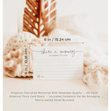 Share A Memory Card - 50 Pack, Share A Memory Cards For Celebration Of Life, Funeral, Memorial, Birthday, Graduation, Bridal Shower, 4” X 6", Wildflower