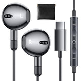 USB C Headphones for iPhone 17 Air 16e 15 Pro Max Plus for iPad Pro USBC Earphones with Microphone Volume Control USB-C Wired Earbuds USB Type C Head