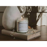 Forever And Always Wedding Candle, Bridal Shower Gift, Scents; Pear, Jasmine, Vanilla, & Bergamot, Romantic Candle, 40 Hours Burn Time, Grey Delft Design 9Oz Clear Jar With Gold Lid
