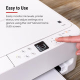 Pixma Ts6520 Wireless Color Inkjet Printer Duplex Printing, White Home Printer With Copier/Scanner, 1.42 Oled Display, Intuitive Control Panel, Compact Design