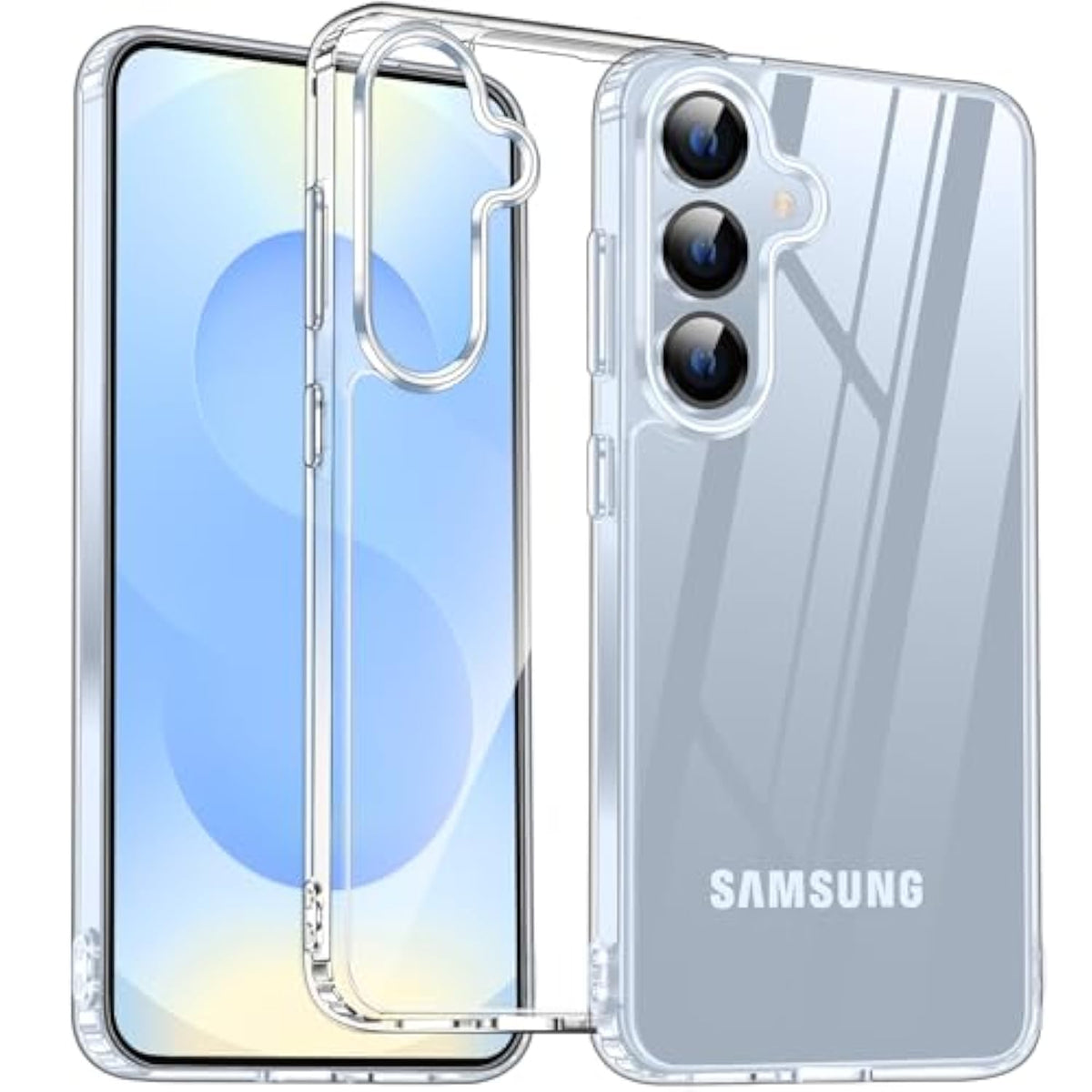 Designed For Samsung Galaxy S25 Case Clear, [Not Yellowing] [15Ft Grade Drop Protection] Scratch-Resistant Transparent Shockproof Slim Phone Case 6.2 Inch-Clear