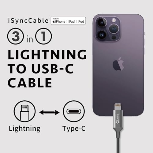 Opro9 iPhone USB C to Lightning Fast Charging Cable 3 Pack (1/3/6 FT) - PD 30W,  MFi Certified Charger Cord, Nylon USBC to Lightning Cable for