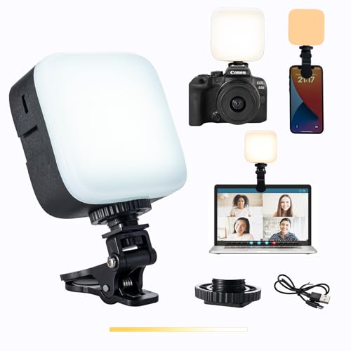 Selfie Light 3CCT USB-Rechargeable LED Phone Light - Portable Photo Light Up to 6500K Color Temperature for Selfie Makeup and Live Stream