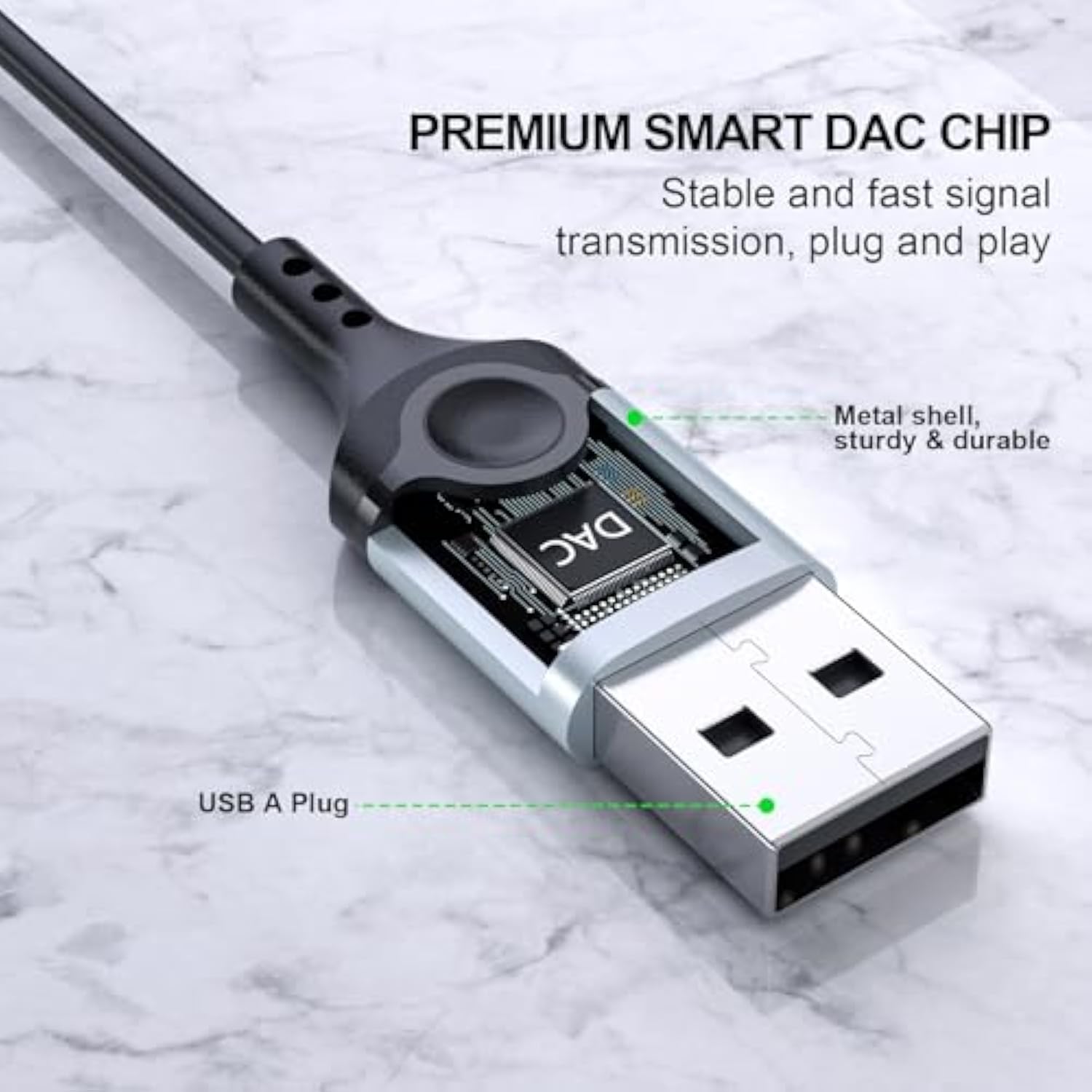 Usb Headset With Microphone For Pc 7.5 Ft Cable, Usb A Headphones For Computer, Wired Usba Earbuds With Mute In-Line Stereo Noise Canceling Call Cord Laptop Earphones For Dell Surface Switch, Black