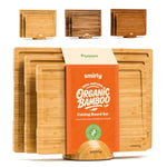 Wooden Cutting Boards For Kitchen Meal Prep & Serving - Bamboo Cutting Board Set With Holder, Charcuterie & Chopping Board, Wood Cutting Board Set, Kitchen Gadgets