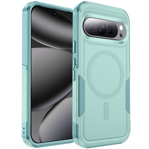 Magnetic For Google Pixel 10/Pixel 10 Pro Case[Compatible With Magsafe][Rugged Military Grade Shockproof][Scratch Resistant] Full-Body Sturdy Slim Protective Phone Cases Cover (Black/6.3 Inch)