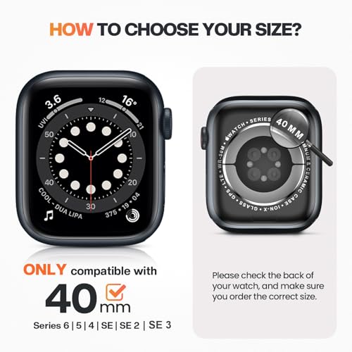Privacy Waterproof Case Compatible For Apple Watch Screen Protector 44Mm Series 6/5/4, Se 3/2/1, Anti Spy Face Cover Back Bumper For Iwatch Accessories