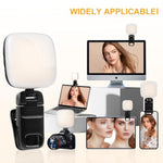 Selfie Light, Video Light With 49 Leds,200Mah, Portable Camera Light Panel 0-360° Color, Dslr Lighting For Selfie/Makeup/Vlogging/Photography/Video Conference, Black