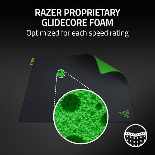 Razer Gigantus V2 Pro Soft Esports Gaming Mouse Pad (Balance) Medium Friction Cloth Surface, Tracking Accuracy, GlideCore Foam, Anti Slip Base,