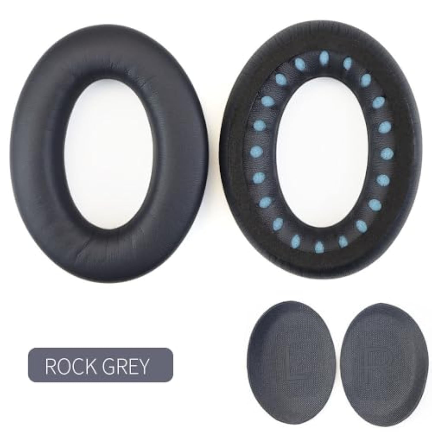 Qc45 Ear Pads Cushion, Replacement Protein Leather Earpads For Bose Quietcomfort 45 Qc45 Quiet Comfort Se Over-Ear Headphones(Rock Grey)