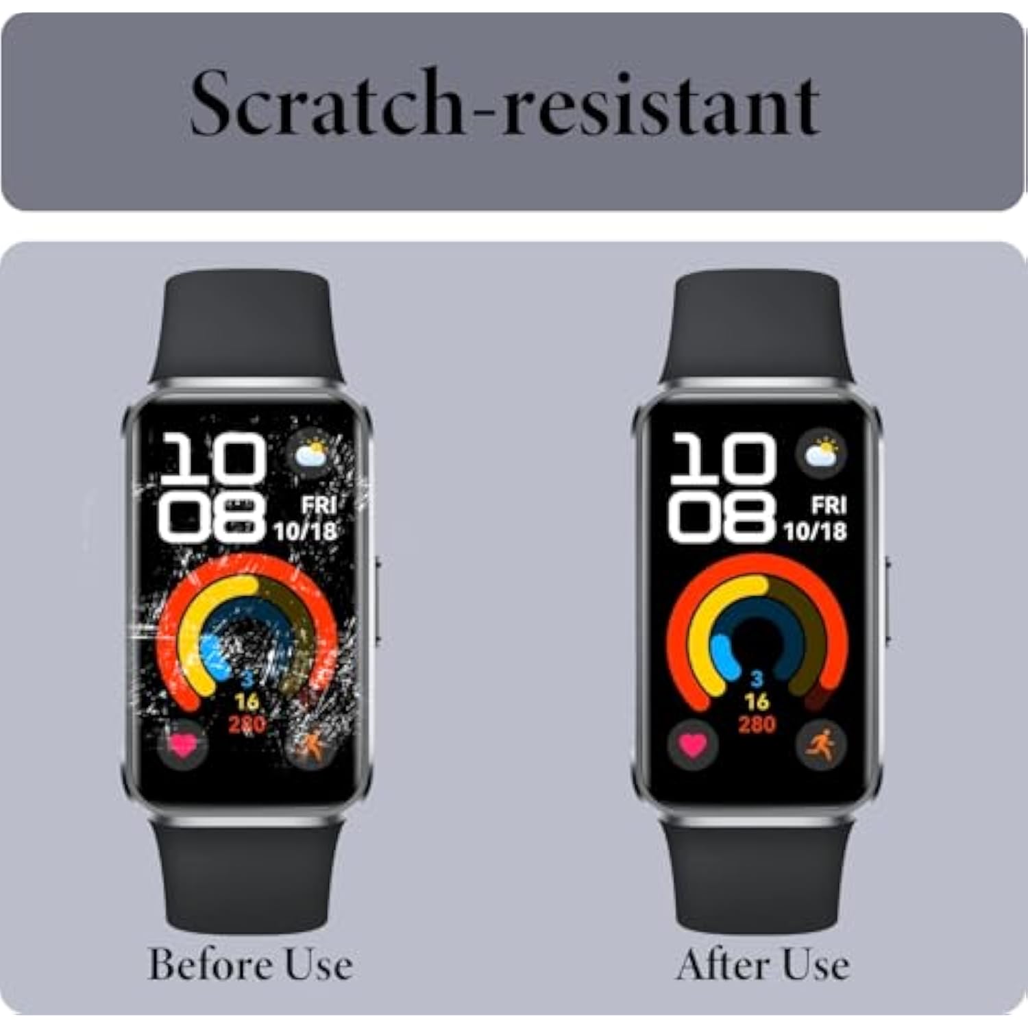 Murmure [3 Pack Screen Protector for HUAWEI Band 10 Smartwatch, HD Clear 3D Curved Anti-Scratch PET Soft Screen Protector Film,[Full Coverage] Touch Sensitive