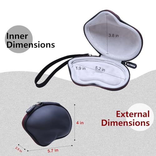 Ltgem Case Compatible With Logitech Ergo M575S / M575 / M570 Wireless Trackball Ergonomic Mouse, Office Travel Carrying Storage Bag - Black(Case Only)