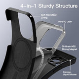 JETech Magnetic Silicone Case for iPhone 14 Pro Max 6.7-Inch, Compatible with MagSafe, Phone Cover with Camera Lens Full Protection (Black)