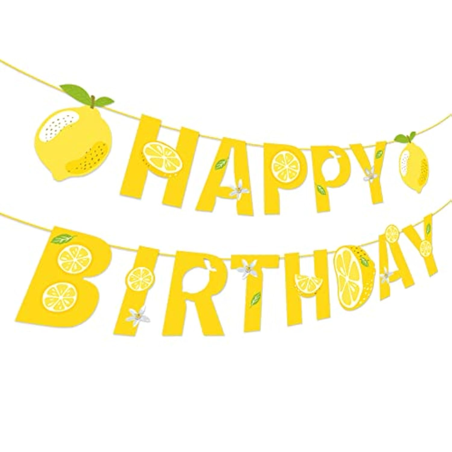 Lemon Banner Lemon Happy Birthday Banner Lemonade Birthday Party Banner Lemon Party Decoration Lemonade Happy Birthday Sign For Summer Fruit Birthday Party Lemon Theme Bridal Shower Supplies