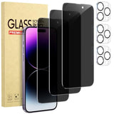 3-Pack iPhone 14 Pro Max Privacy Screen and Camera Lens Protector Case Friendly