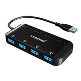 Usb 3.0 Hub Splitter, 4-Port Usb Extender Hub For Laptop, Multi Usb Port Expan