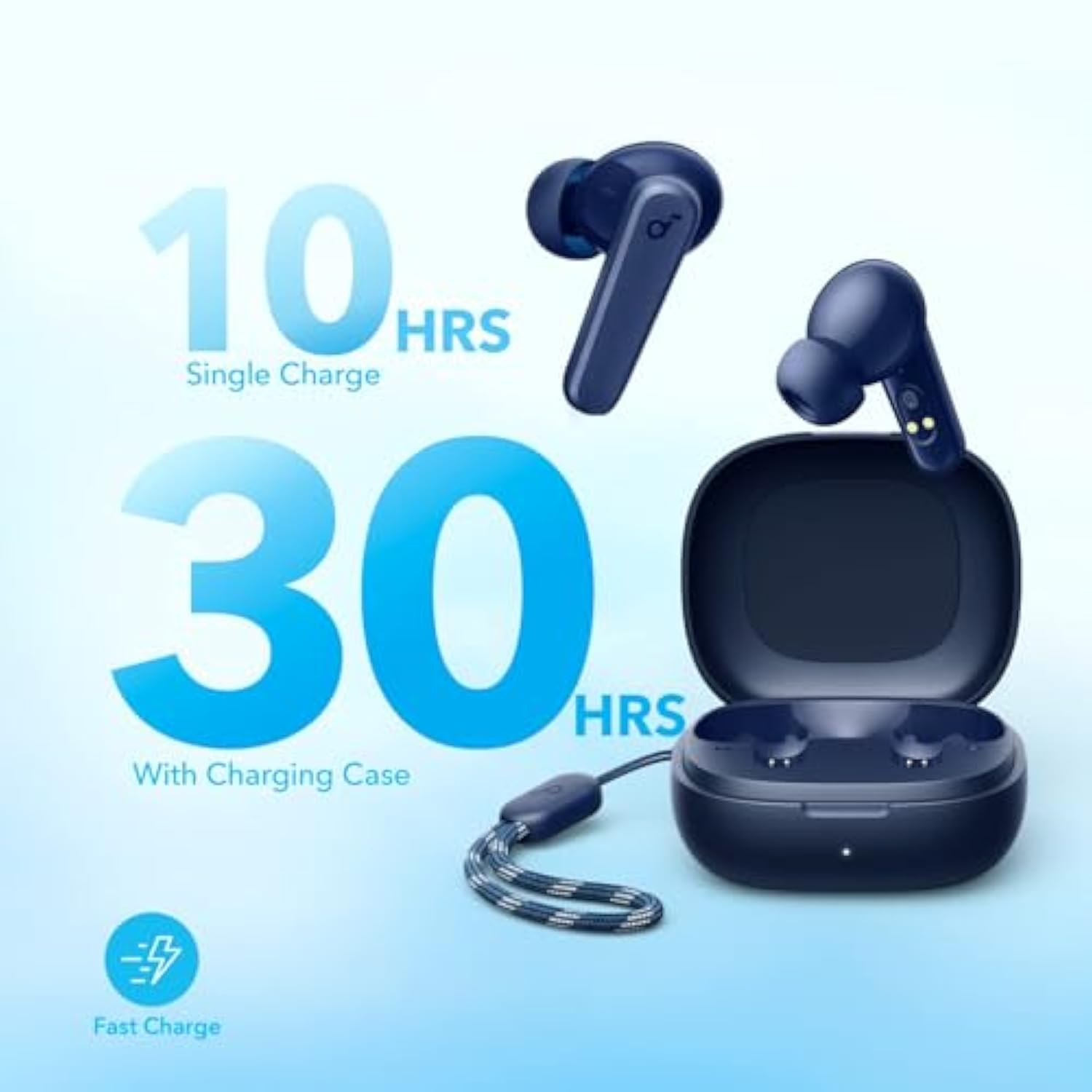 P20i Wireless Earbuds, 10mm Bass, Bluetooth 5.3, 30H, Water-Resistant, 2 Mics