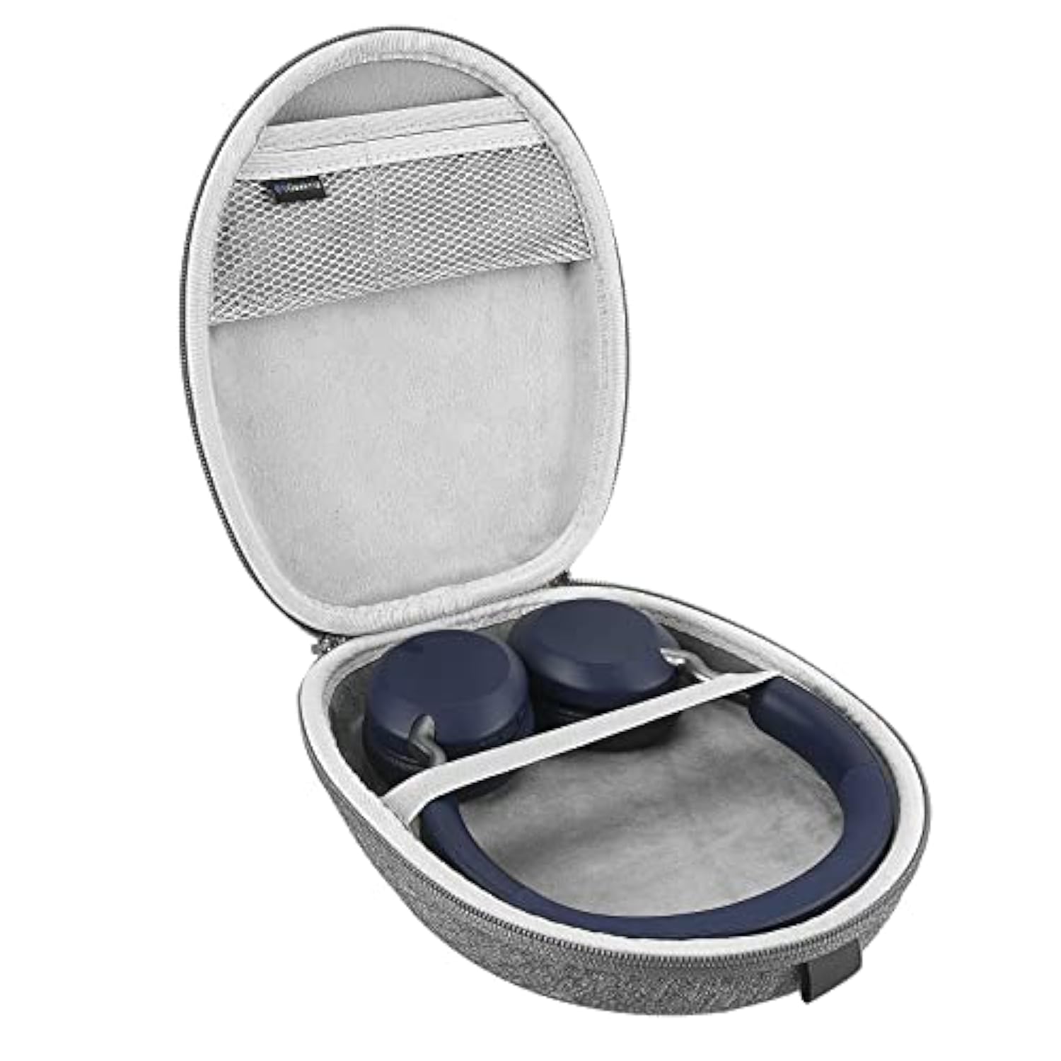 Geekria Shield Case Compatible with Jabra Evolve2 75, Evolve2 65, Evolve2 55, Evolve2 50, Elite 45h, Replacement Protective Hard Shell Travel Carrying Bag with Cable Storage (Dark Grey)