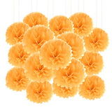 20pcs Orange Tissue Paper Pom Poms Flowers Balls for Party Wedding Decoration