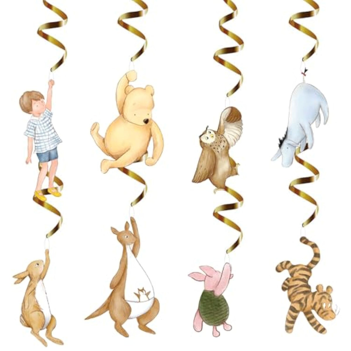 16Pcs Swirl Hanging Decorations Baby Shower Party Supplies