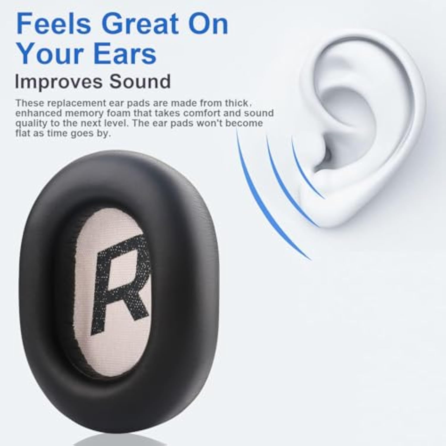 Voyager 8200 Ear Pads Replacement Ear Pads Cushions Compatible With Plantronics Backbeat Pro 2 / Voyager 8200 Uc Headphones Noise Isolation Memory Foam Earpads Earmuffs Ear Cups Cover - Brown