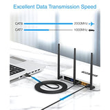 Cat8 Flat Ethernet Cable 25Ft (40Gbps, 2000Mhz, Rj45) High Speed Internet Netw