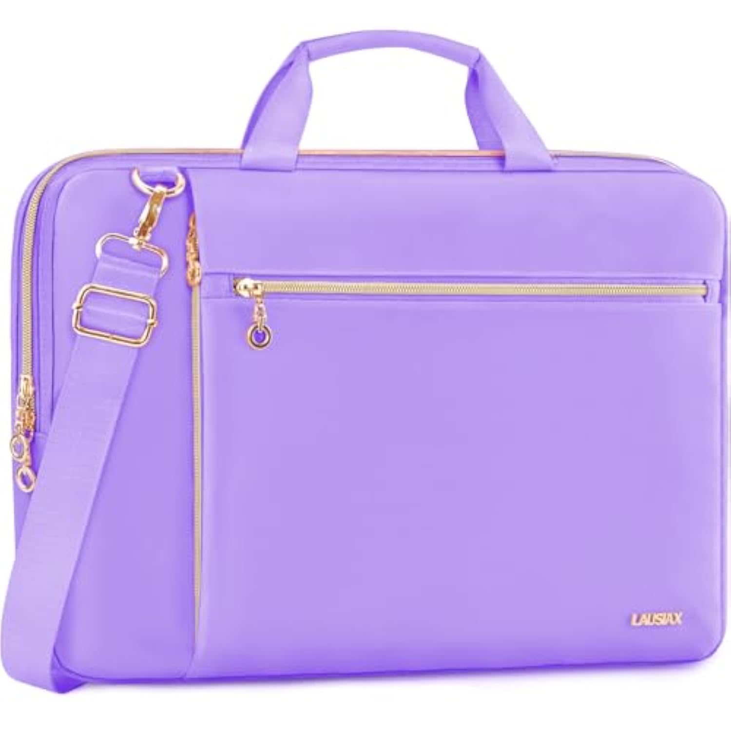 Laptop Case Bag Women Men Computer Sleeve Compatible With Macbook/Dell/Hp/Acer/Asus/Lg, Waterproof Shoulder Carrying Briefcase, Purple, 15.6-16 Inch