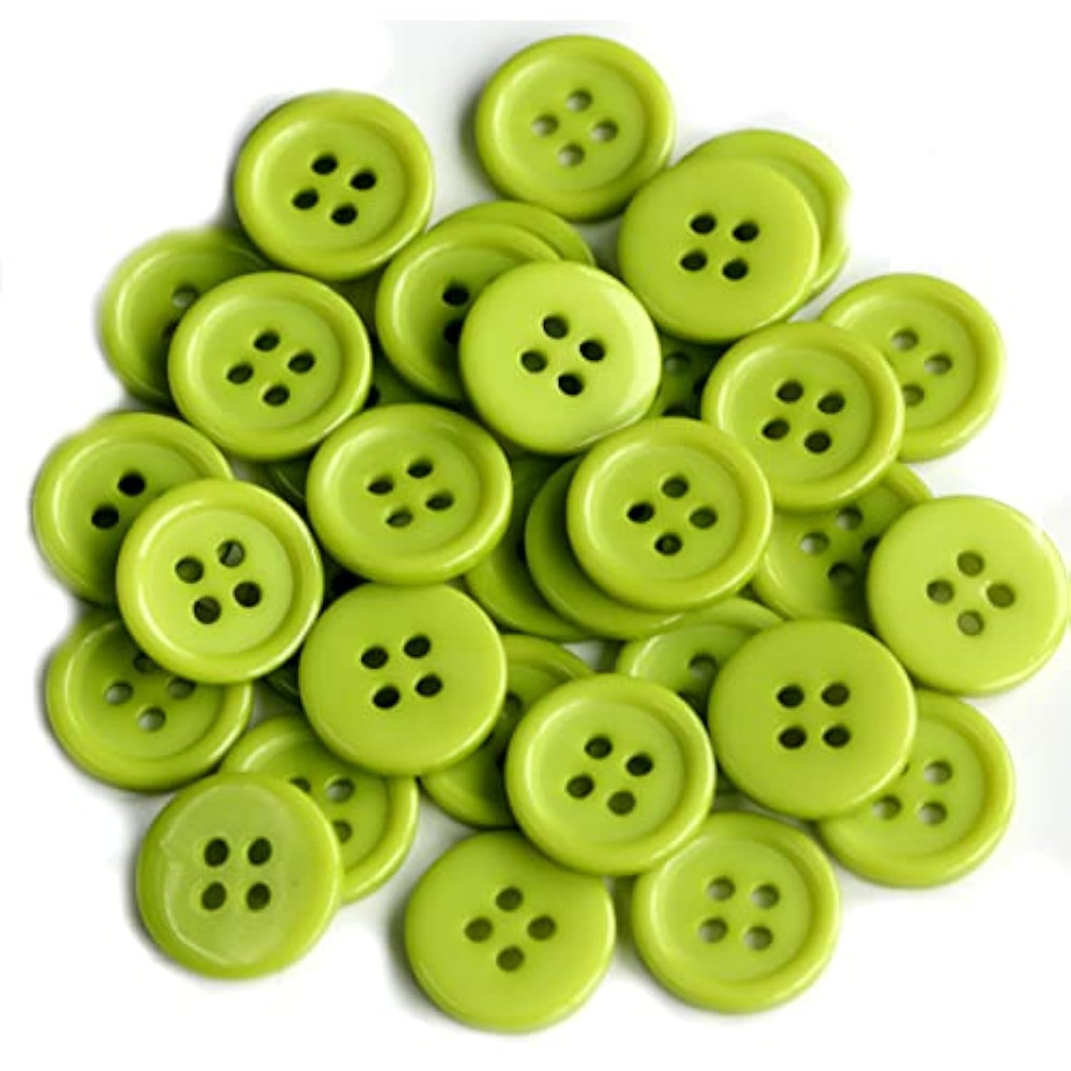 15Mm (5/8 Inch) Sewing Buttons For Sewing Flatback Green Buttons Craft
