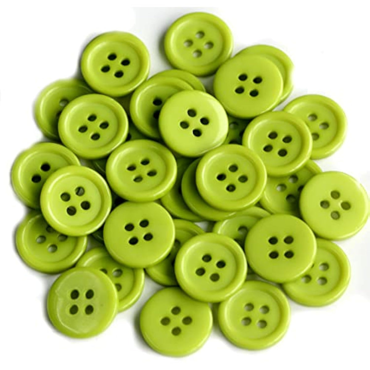 15Mm (5/8 Inch) Sewing Buttons For Sewing Flatback Green Buttons Craft