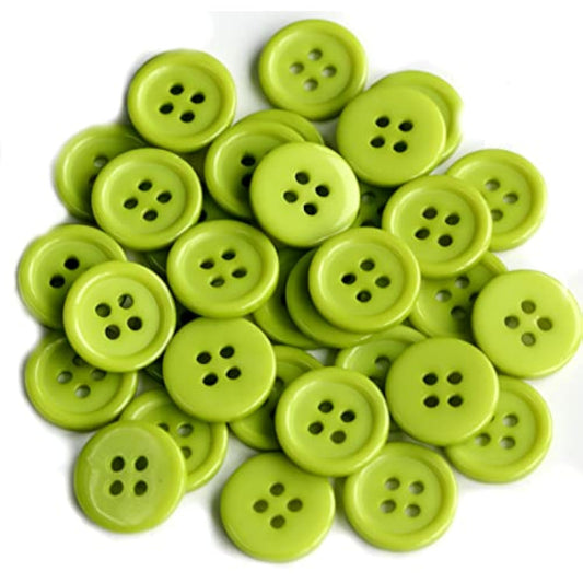 15Mm (5/8 Inch) Sewing Buttons For Sewing Flatback Green Buttons Craft