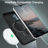 Magnetic For Galaxy A15 5G Phone Case, Samsung A15 5G Case,[Compatible With Magsafe] Translucent Matte Slim Shockproof Women Men Protective Case Cover For Samsung A15 5G, Black