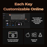 K8 He Tkl Hall Effect Wireless Mechanical Keyboard, Magnetic Hot-Swappable Switches, Rapid Trigger, Qmk/Via, Rgb, 2.4Ghz/Bluetooth 5.2/Wired, Aluminum & Wood Frame, Mac Windows Linux Black