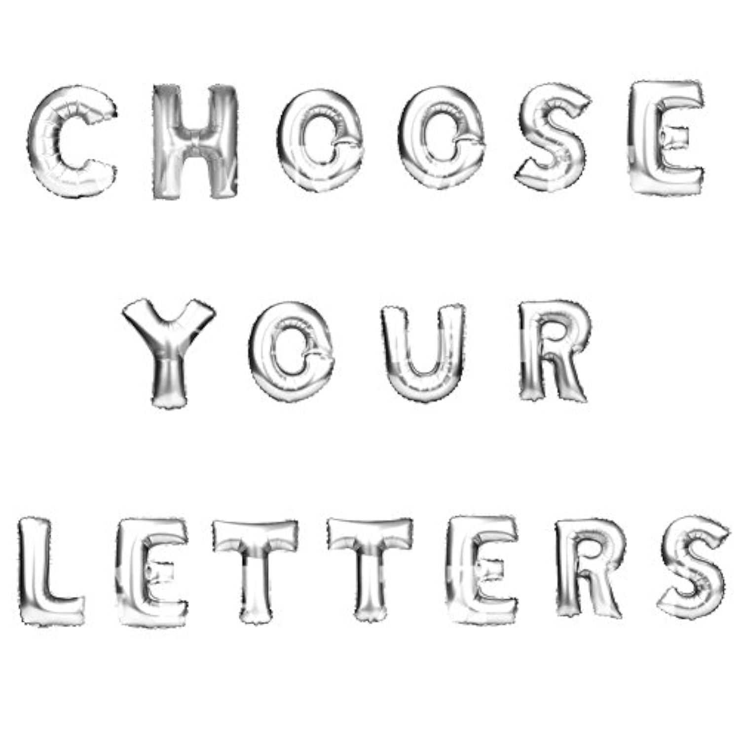 16 Inch Silver Foil Balloons Letters A To Z Numbers 0 To 9 For Prom Wedding Birthday Party Decor (Letter C)