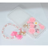 Luxury 3D Crystal Rhinestone Diamond Flowers Sparkle Stunning Stones Pearl Case for Motorola Razr 2026/2025/2024 5G, Cute and Stylish Phone Cover with Wrist Strap for Women and Girls