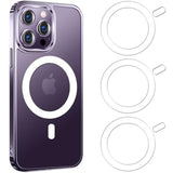 3Pcs For Magsafe Ring Sticker,Universal Magnetic Conversion Adapter Compatible With Wireless Charging Accessories For Iphone 16/15/14/13 Pro Max Mini, Galaxy Series And Phone Case,White