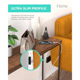 iHome Slim 4-Port USB Wall Charger, AC Pro Multiport Plug Adapter, Phone Charging Block with 4 Ports, Flat USB Wall Adapter for Home & Travel