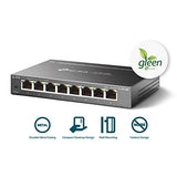 8 Port Gigabit Switch | Easy Smart Managed | Plug & Play | Desktop/Wall-Mount | Sturdy Metal W/ Shielded Ports | Support Qos, Vlan, Igmp And Lag (Tl-Sg108E)