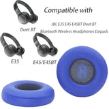 E45Bt Replacement Earpads,Compatible With Jbl E35 E45 E45Bt Duet Bt Headphones,Memory Foam Cushions With Protein Leather,Noise Isolating Comfort Ear Pads-Blue