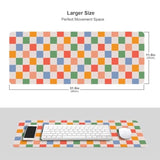 Vintage 60S 70S Retro Checkered Mouse Pad Gaming Xl Large Mousepad Desk Mat Long Extended Big Keyboard Pads Table Accessories For Gaming And Office Pc Laptop Computer 31.5 X 11.8 Inch
