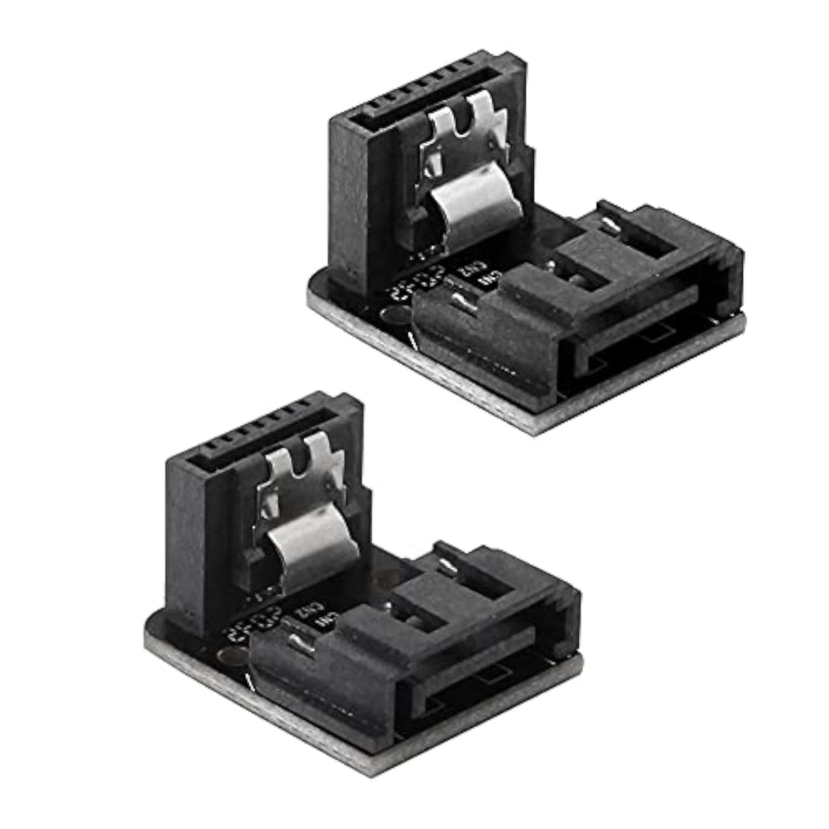 90 Degree Sata Adapter, Up Angle Sata 7Pin Male To Female Converter For Mother