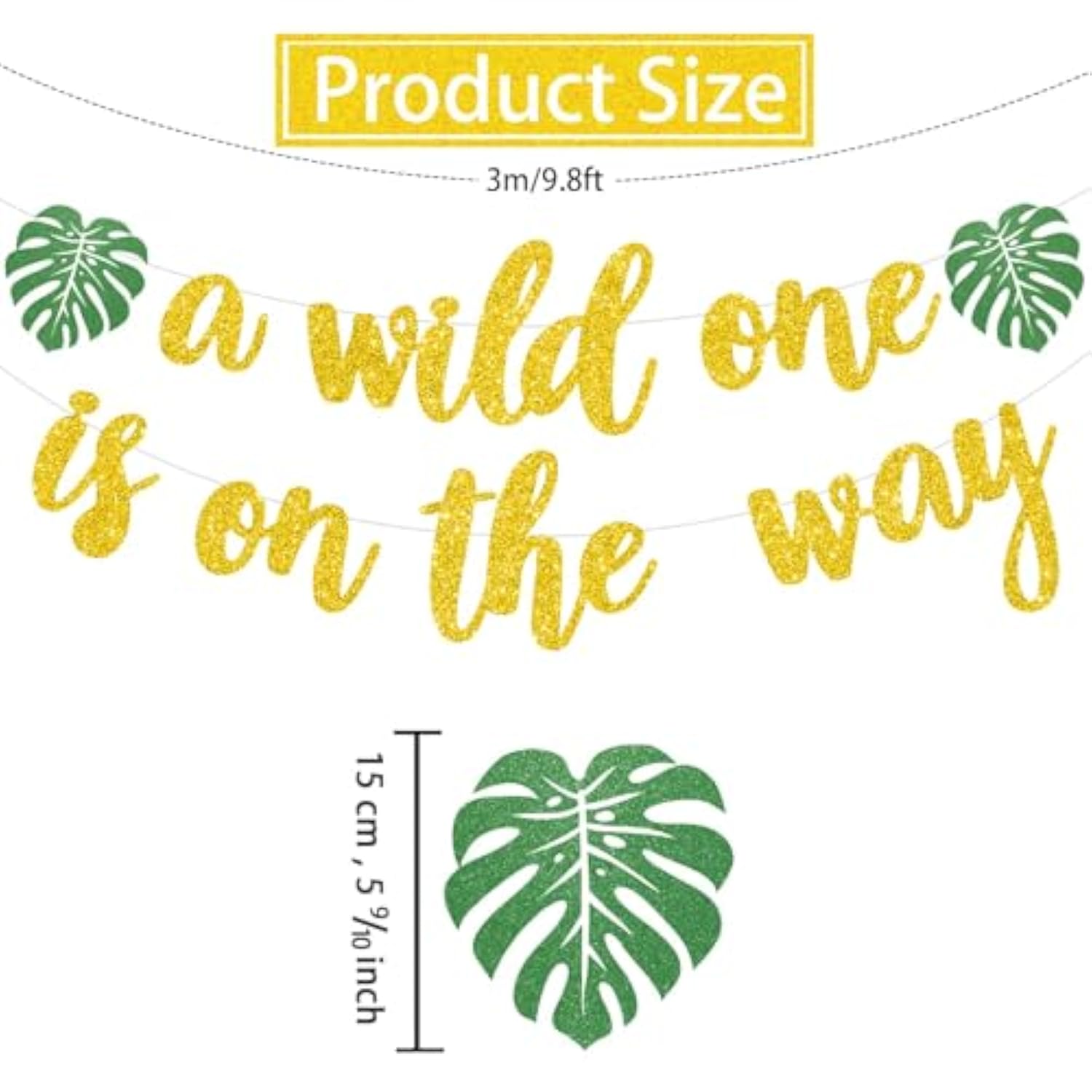 Jungle Baby Shower Decorations, A Wild One Is On The Way Banner, Safari Baby Shower Decorations, Safari Decorations For Boy And Girl, Jungle Theme Decor