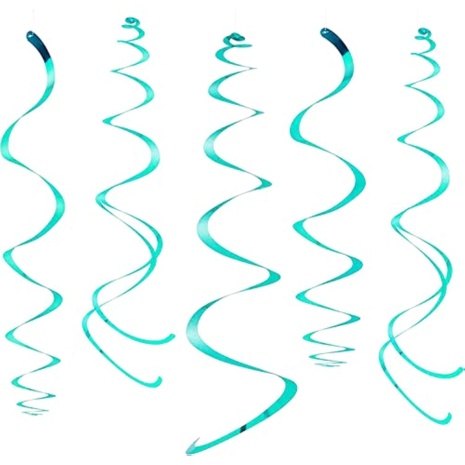 Teal Turquoise Graduation Party Decorations 2026/Turquoise Teal Black Graduation Decorations 2026 Teal Silver Black Hanging Swirls 15Pcs Class Of 2026