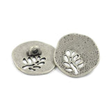 12 Pieces Through The Tree Metal Shank Buttons. 23Mm (7/8 Inch) (Green