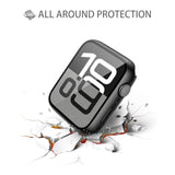 2 Pack Tempered Glass Case Compatible For Apple Watch Series 11 (2025) Series 10 46Mm, Hard Pc Screen Protector Overall Protection Ultra-Thin Lightweight Scratch-Resistant Cover For Iwatch, Black