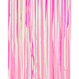 Set of 2 Iridescent Fringe Foil Curtains for Bachelorette, Bridal Shower & Party Backdrops